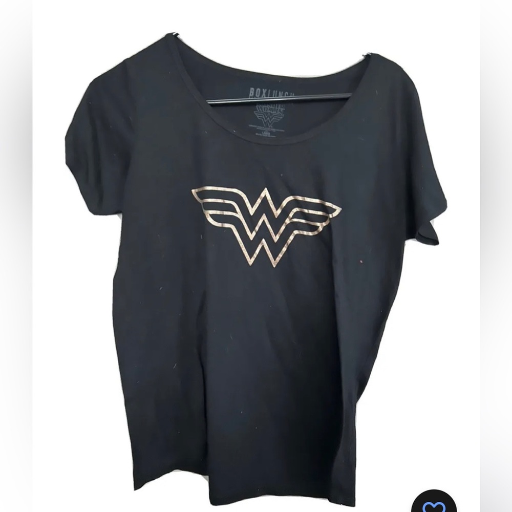 Wonder Woman womens black tshirt